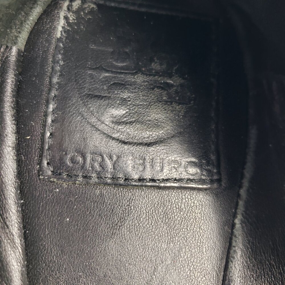 Tory Burch Caroline Arabia Black Elastic Flats 10M, Flaws - Picture 11 of 13